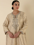 Gold Banarasi Fabric Embroidered Kaftan – Nueva Collection