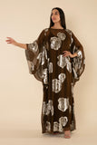 SILVERY ROSEWOOD KAFTAN