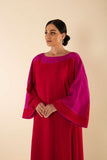 RED WITH PINK CONTOURING KAFTAN