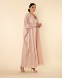 DAILY PIQUO BUTTERFLY CUT ABAYA IN PINK