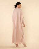 DAILY PIQUO BUTTERFLY CUT ABAYA IN PINK