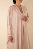 DAILY PIQUO BUTTERFLY CUT ABAYA IN PINK