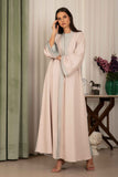 Perah Abaya in Nude Pink and Light Tiffany Blue
